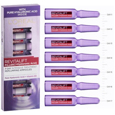 L'Oreal Paris Revitalift Filler 7 Day Hyaluronic Acid Replumping Ampoules - 7 x 1.3ml