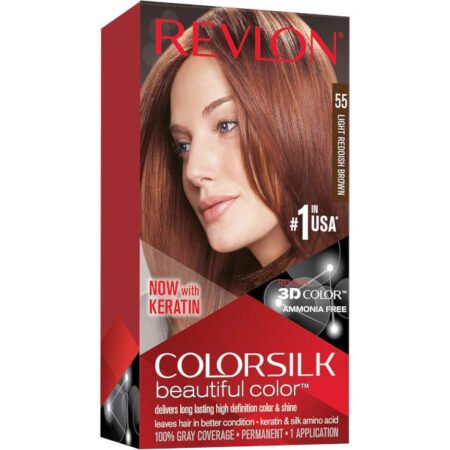 Revlon Colorsilk Beautiful Colour Hair Colour Dye -  55 Light Reddish Brown