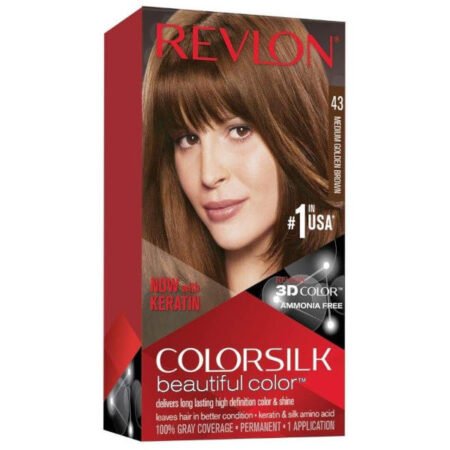 Revlon Colorsilk Beautiful Colour Hair Colour Dye - 43 Medium Golden Brown