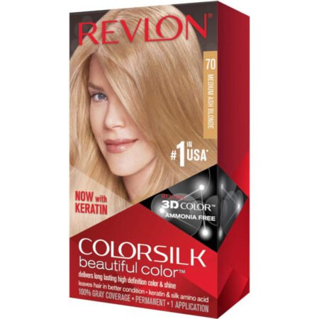 Revlon Colorsilk Beautiful Colour Hair Colour Dye -  70 Medium Ash Blonde