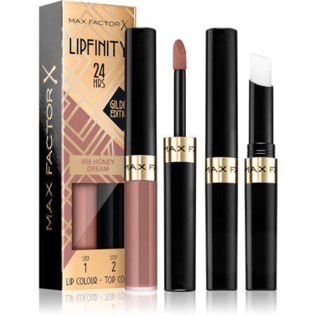 Max Factor Lipfinity Gilded Edition Long-Lasting Two Step Lipstick - 008 Honey Dream