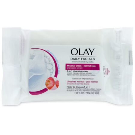 Olay Daily Facial Micellar Water Dry Activated Cloths - 7 Cloths