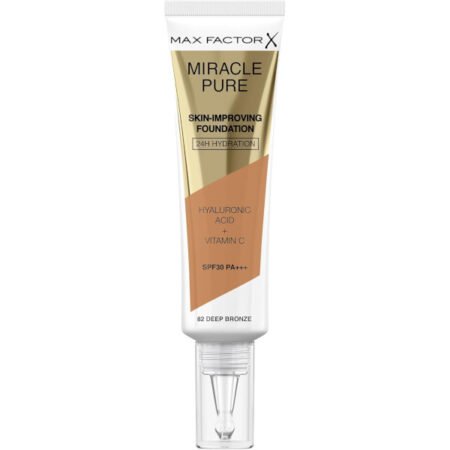 Max Factor Miracle Pure Skin Improving Foundation 82 Deep Bronze