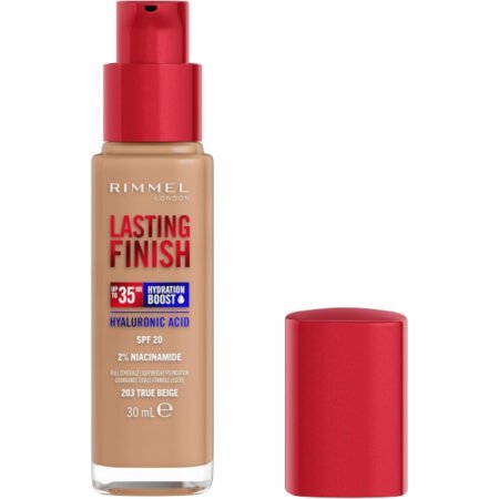 Rimmel Lasting Finish 35Hr Hydration Boost Foundation 203 True Beige