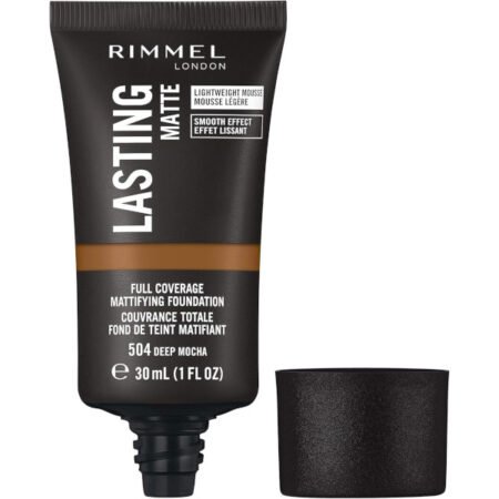 Rimmel Lasting Matte Full Coverage Foundation 504 Deep Mocha