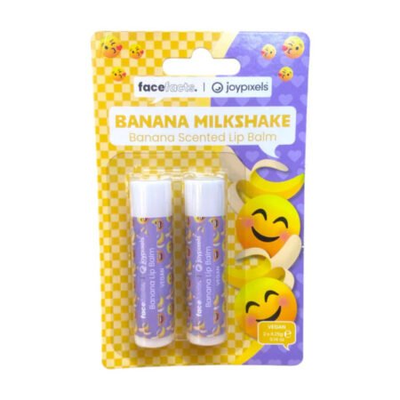 Face Facts Joypixels Banana Milkshake 2pc Scented Lip Balm