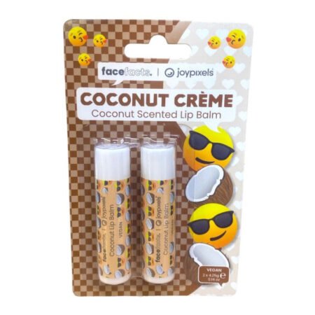 Face Facts Joypixels Coconut Creme 2pc Scented Lip Balm