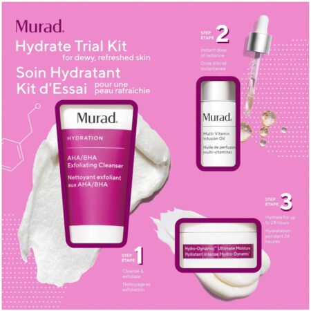 Murad Hydrate Trial Set 3 Essential Skincare Products for Hydration