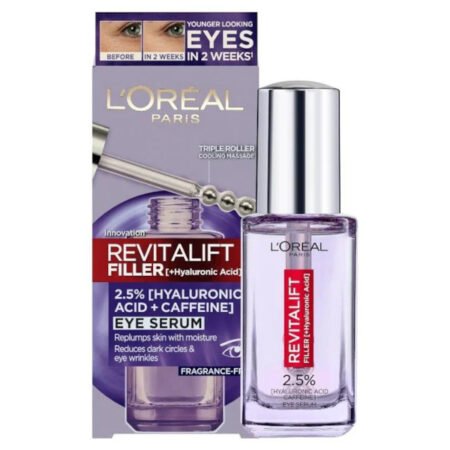 L'Oreal Revitalift Filler 2.5% Hyaluronic Acid + Caffeine Eye Serum 20ml